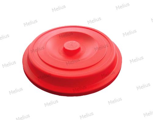 Пластиковая крышка для тарелки для второго блюда с ручкой "грибок", цвет красный